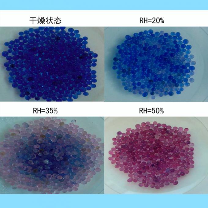 Propiedades químicas estables desecantes de indicación azules industriales del gel de silicona
